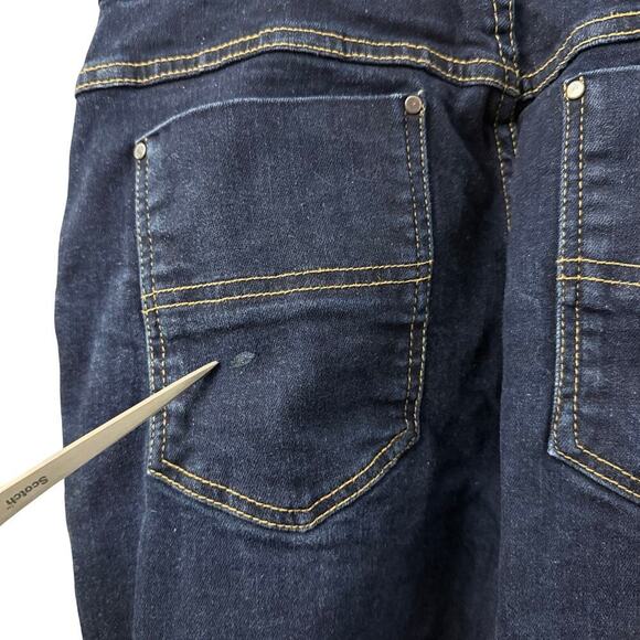 Hell Bunny Women's Bib Overalls Jeans Small Blue Stretch - Picture 14 of 16